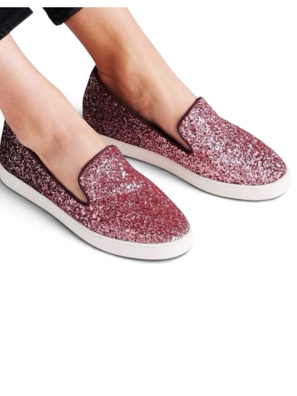 Birdies Special Edition
"The Swift" Pink Rose Sparkle Slip On Sneakers size 7